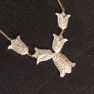 VTG STERLING SILVER ANN GALE®️TULIPS NECKLACE